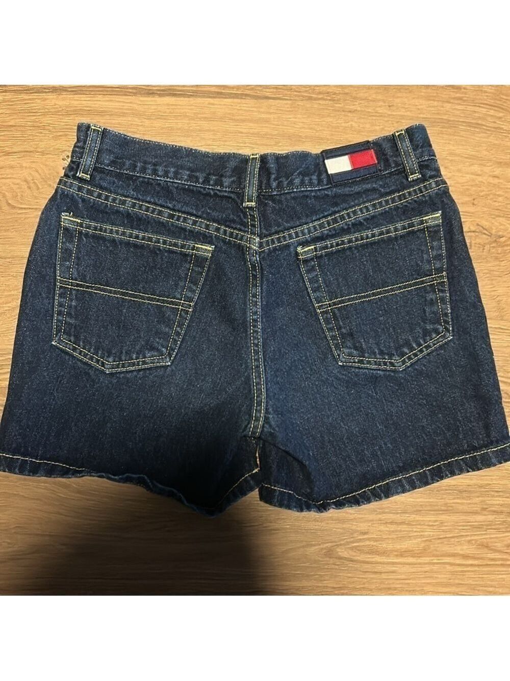 Vintage Tommy Hilfiger Shorts Juniors size 5 Denim Jean Hipster - Picture 2 of 4